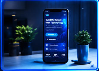 TechNova website on mobile phone